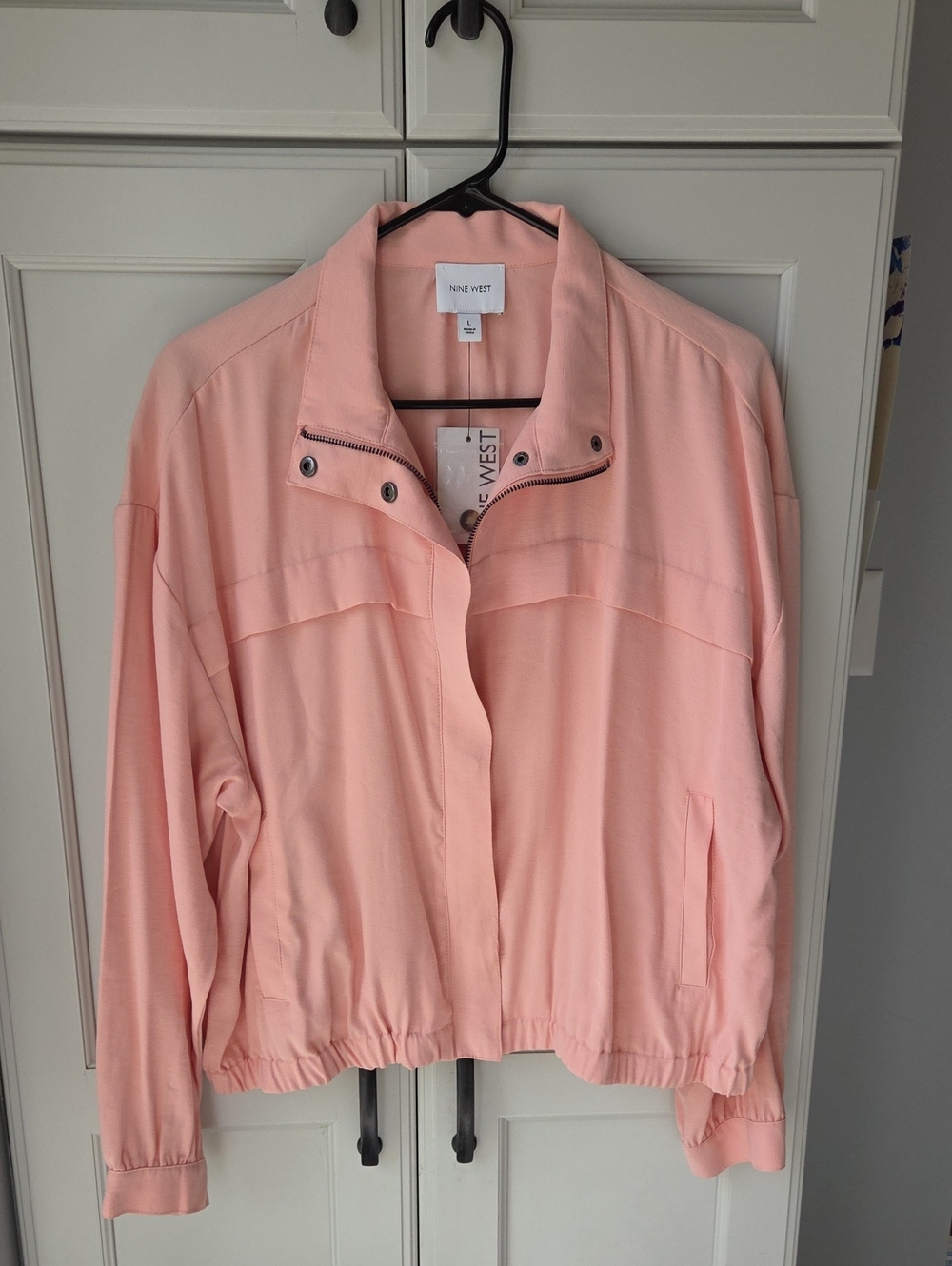 Nine West Light Pink Bomber Jacket
